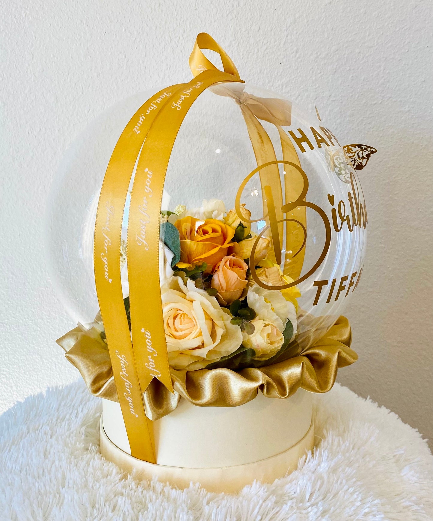 Personalized Birthday Gift: Unique Handmade Flowers Bobo Balloon