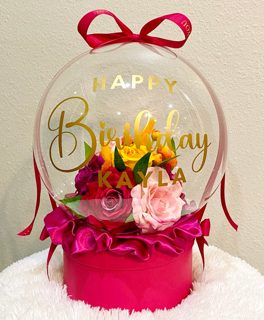 Personalized Birthday Gift: Unique Handmade Flowers Bobo Balloon