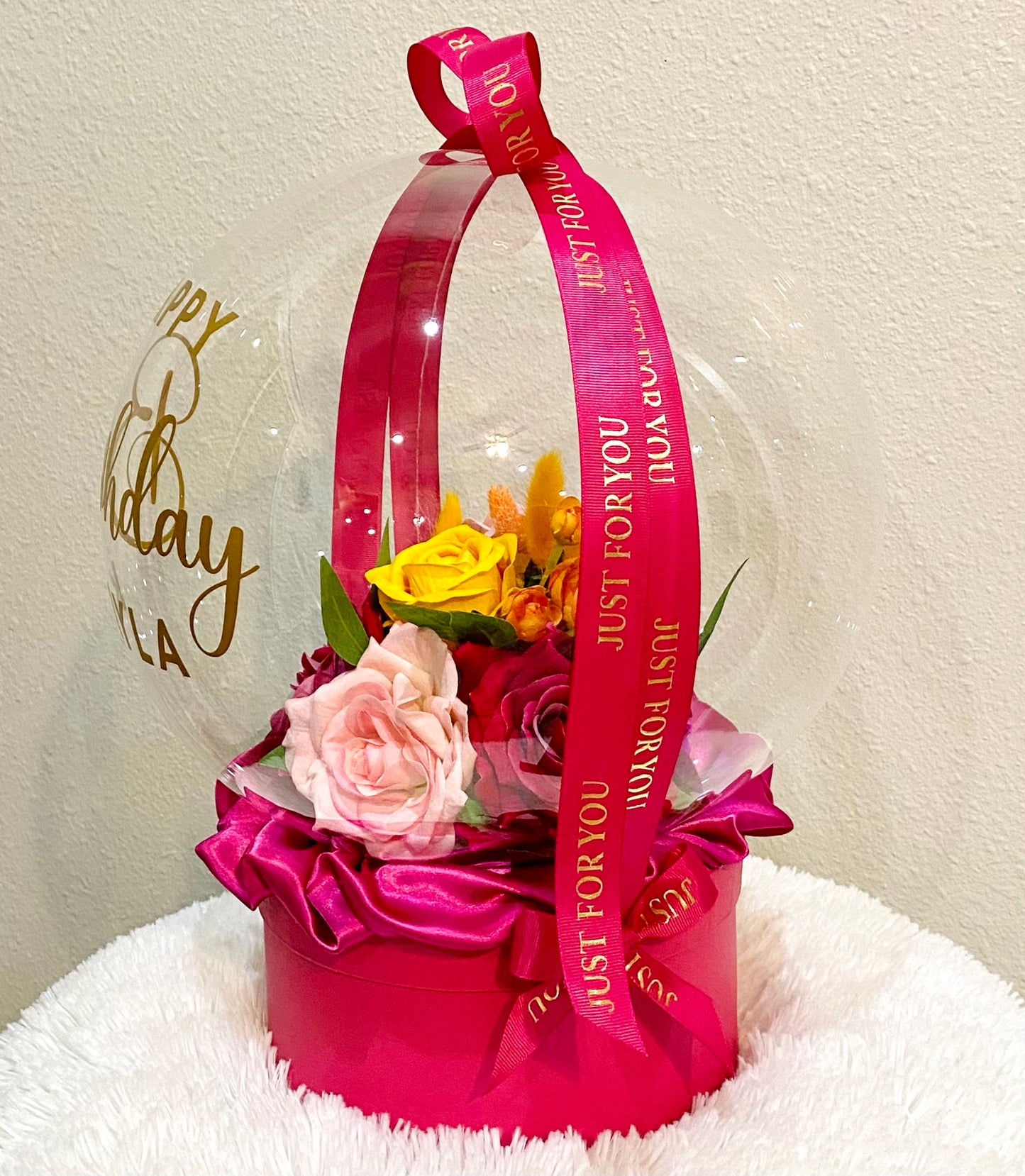 Personalized Birthday Gift: Unique Handmade Flowers Bobo Balloon