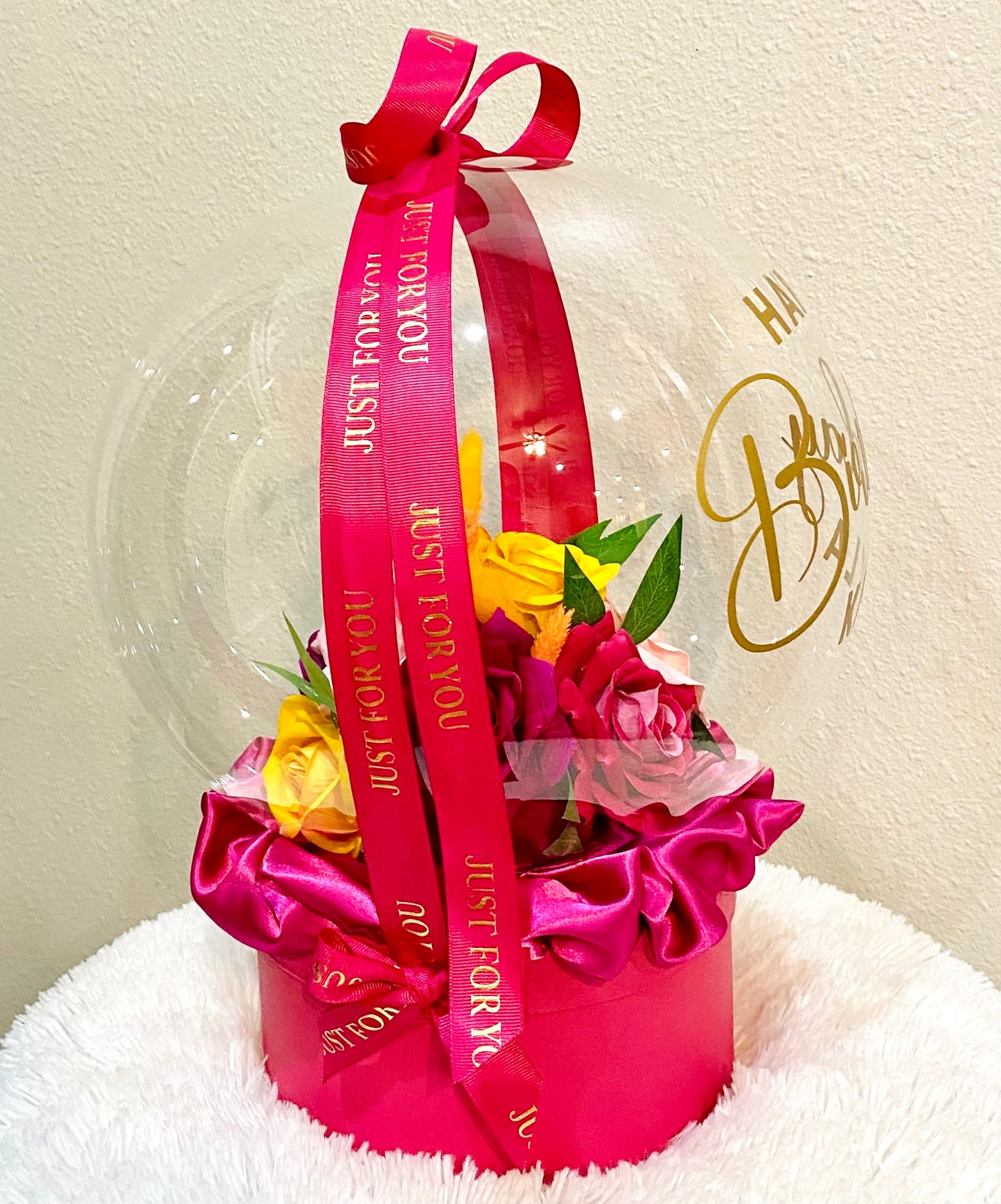 Personalized Birthday Gift: Unique Handmade Flowers Bobo Balloon