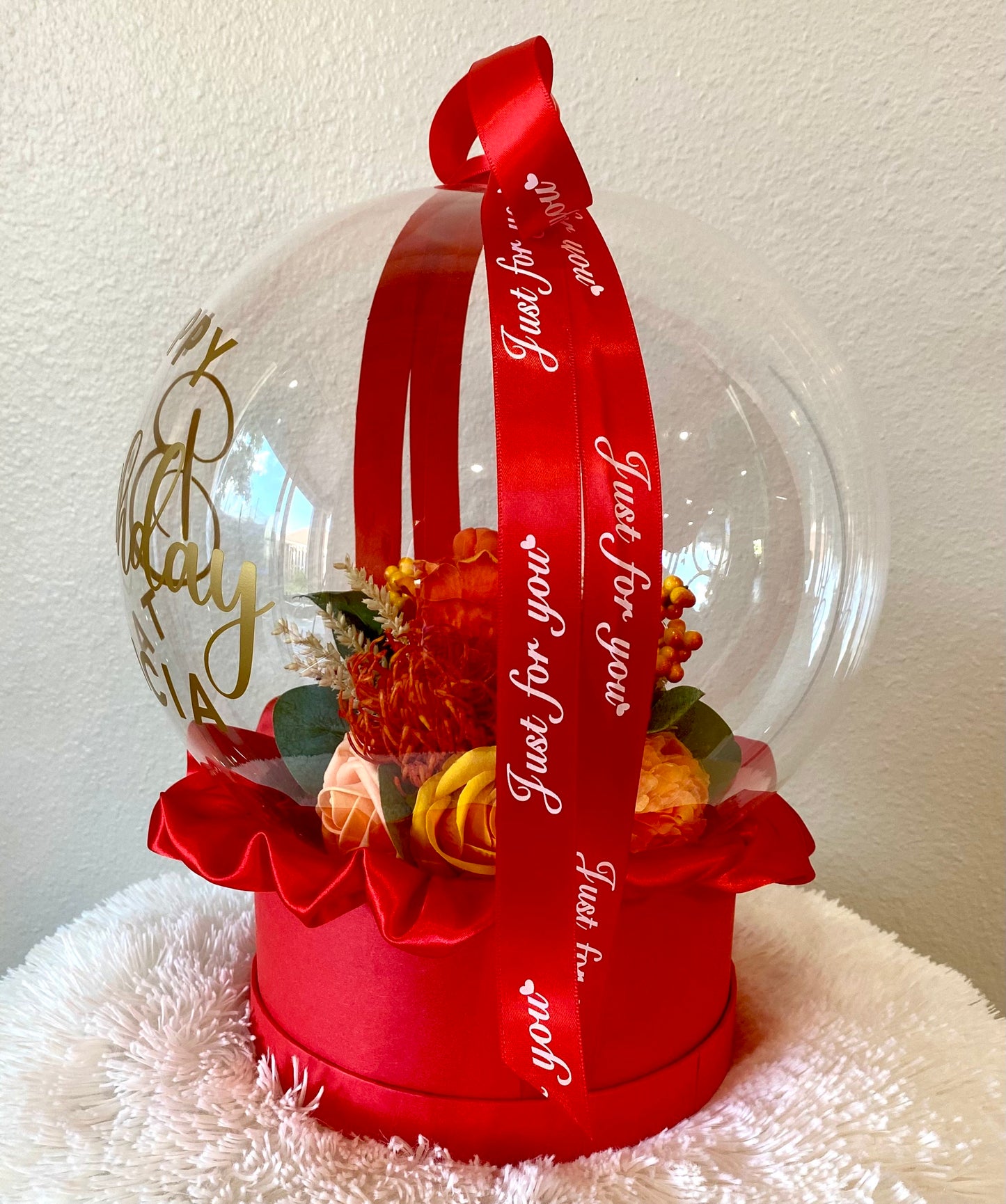 Personalized Birthday Gift: Unique Handmade Flowers Bobo Balloon