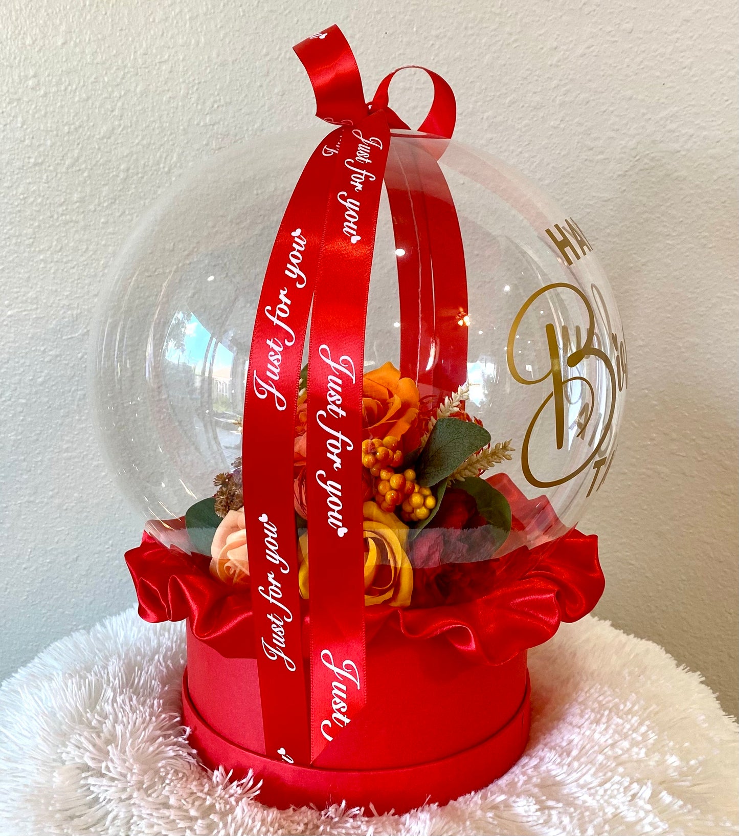 Personalized Birthday Gift: Unique Handmade Flowers Bobo Balloon