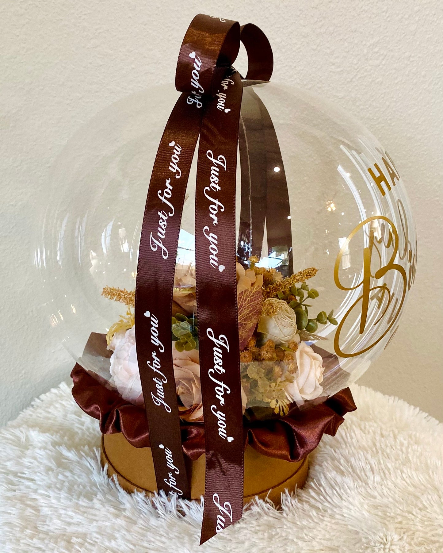 Personalized Birthday Gift: Unique Handmade Flowers Bobo Balloon