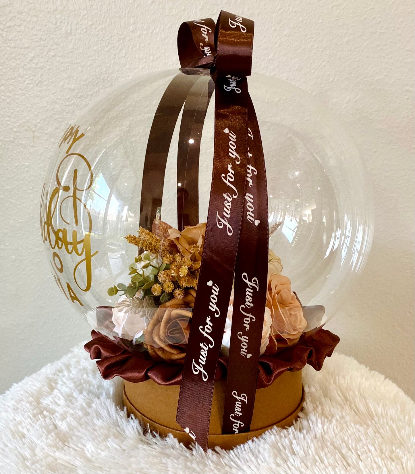 Personalized Birthday Gift: Unique Handmade Flowers Bobo Balloon