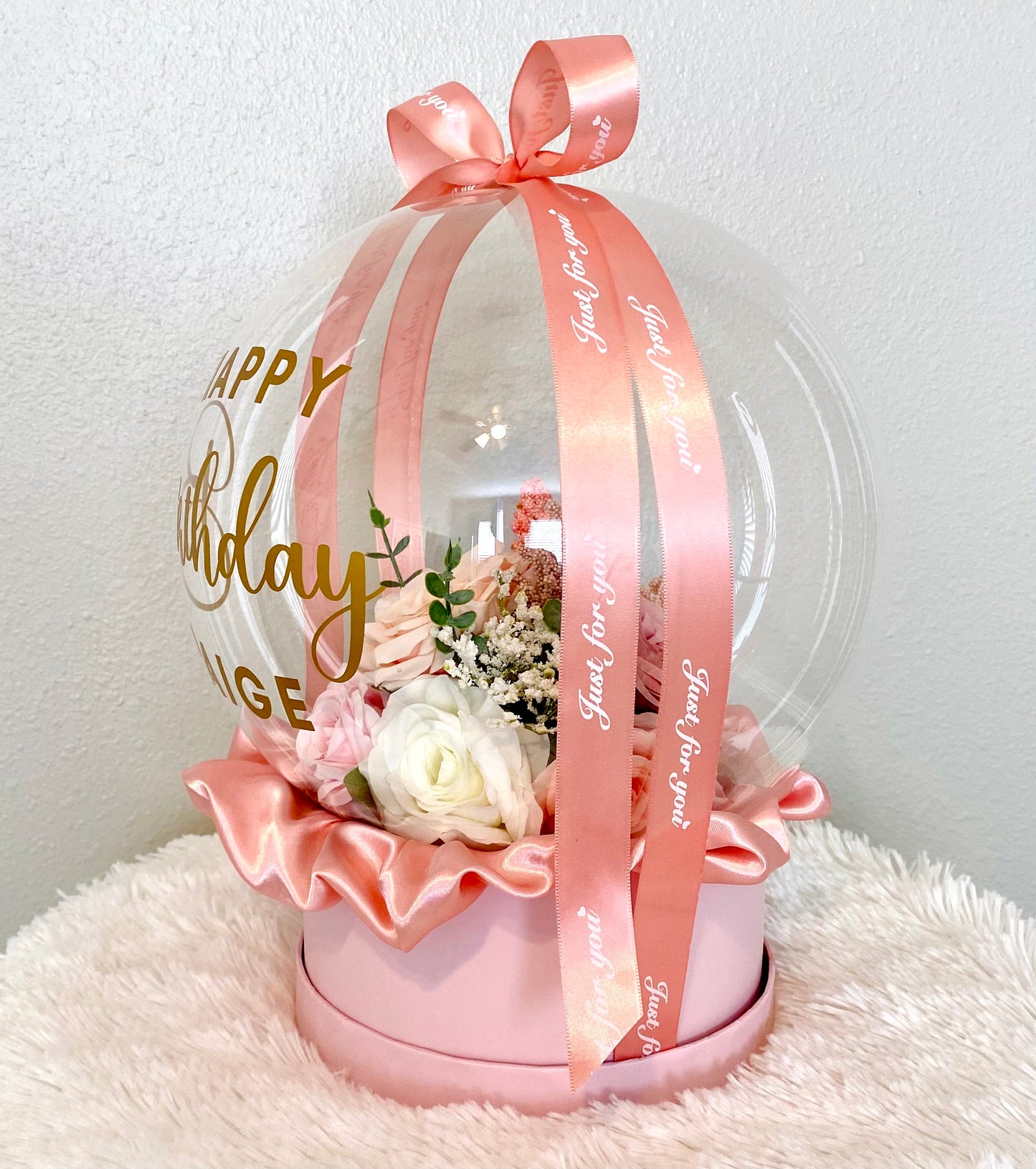 Personalized Birthday Gift: Unique Handmade Flowers Bobo Balloon